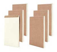 Blank Notepads, 6 Pack A7 Small Pocket Notebook Refills Kraft Cover Sketchbook Mini Flipbooks Sketchpad Drawing Memo Pads Multipack for Taking Notes and Reminders Organization Planning 300 Sheets