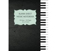 Blank Piano Sheet Music: Wide Staff Manuscript Paper with Lines for Lyrics & Notes: 110 Pages 10 Staves per Page