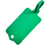 Blank Plastic Hang Tags with Ties 3.7x6.3cm, 100pcs Green | Reusable, Serrated Sealing Strap, Waterproof, Write-On Label, Large Label Area