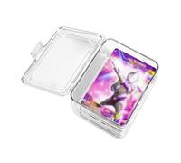 Blank Playing Card Case with Snaps Closed,3 Piece Plastic Playing Card Deck Box Holder,9.6cm/3.74" x 8.5cm/3.34" Game Cards Storage Box (clear white)