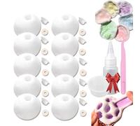 Blank Pressure Ball Skin DIY Kit Vacuum Squishy DIY Stress Ball Making Kit with Empty Skinbase Lid Sand Stress Ball for Sensory and Stress Relief (10Pcs-Clear)