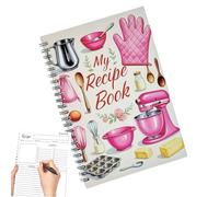 Blank Recipe Book to Write in Your Own Recipes, Hardcover Cookbook for Create and Organize Your Own Personalized Cookery, Spiral Cookbook Journal, Empty Family Cookery Book, Cooking G'ifts, A5