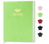 Blank Recipe Book to Write in Your Own Recipes, Stylish Hardcover Recipe Notebook, 24.5 x 14.9 CM Recipe Journal for Cooking Lovers, Perfect DIY Cookbook to Organize Your Recipes (Light Green)