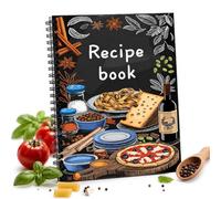 Blank Recipe Book to Write Your Own Recipes, Hardcover Recipe Journal Notebook, Recipe Book for Own Recipes, Recipe Journal, Portable Cooking Baking Organizer for Kitchen Home Cooking Lovers Gift
