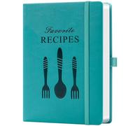Blank Recipe Book to Write Your Own Recipes - Room for 124 Recipes, Hardcover, 120 Gsm Thick Paper, Family Cookbook Journal Notebook, Size A5(5.4" × 8.5") - Turquoise