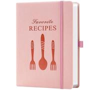 Blank Recipe Book to Write Your Own Recipes - Room for 124 Recipes, Hardcover, 120 Gsm Thick Paper, Family Cookbook Journal Notebook, Size A5(5.4" × 8.5") - Pink