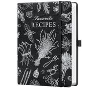 Blank Recipe Book to Write Your Own Recipes - Room for 124 Recipes, Hardcover, 120 Gsm Thick Paper, Family Cookbook Journal Notebook, Size A5(5.4" × 8.5") - Black-2