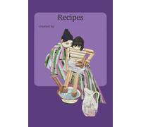 Blank Recipe Book with Mary Cassatt's "Child's Bath" on purple: created by: