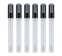 Blank Refillable Paint Pens Set of 6 Empty Refill Paint Markers with Clear Tube Art Supplies for Paint, 6 Empty Refill Paint Markers for Painting, Acrylic Paint Pens for Rock Painting