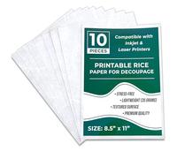Blank Rice Paper, White Paper, Printable Rice Paper for Decoupage, Plain Rice Paper, A4 Mulberry Paper for Decoupage, Rice Paper for Decoupage, Printable Rice Paper for Inkjet Printer 35GSM (10)