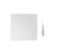 Blank Rug Hooking Mesh Canvas DIY Rug Canvas Carpet Making Fabric Canvas with Crochet Needles for Embroidery Crafts