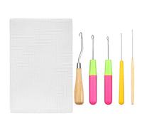 Blank Rug Hooking Mesh DIY Rug Canvas Making Fabric with Handle Latch Hook Crochet kit fit for Rug Making,DIY Latch Hook Crafts,Pillows (100x150cm)