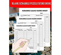 Blank Scrabble Puzzle Score book: Scrabble Game Score Sheets Reference for 2 Players, Scrabble Word Lists, Crosswords Games, Size 8"x11", 100 pages