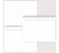 Blank Scrapbook Wall Calendar - Blank Wall Calendar,Undated Photo Calendar,Spiral-Bound Hanging Monthly Calendar(12" x 9",270g Cardstock,24 Sheets)