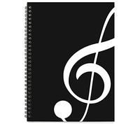 Blank Sheet Music Composition Manuscript Staff Paper Art Music Notebook Black 50 Pages 26x19cm (Black Music)