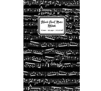 Blank Sheet Music Notebook: Black Music Notes cover, 10 stave staff paper, 100 pages, 5.5x8.5 inch Music Manuscript Paper Musicians, Small approx A5 Music Notebook for writing music notation