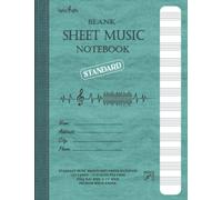 Blank Sheet Music Notebook | Music Manuscript Paper Notebook | 120 Pages | 12 Staves per Page | Full 8,5'' wide x 11'' high | Premium white paper: ... Paper for Musicians, Songwriter and Composer