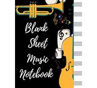 Blank Sheet Music Notebook: Music Manuscript Paper / White Marble Blank Sheet Music / Notebook for Musicians / Staff Paper / Composition Books Gifts ... * Large 8.5x11 * 13 Stave * 104 pages
