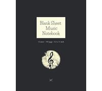 Blank Sheet Music Notebook | Navy Bue Matte Cover | Cream Paper Blank Sheet Music | 12 Stave - 100 Pages - 8.5 x 11 inch: Music Manuscript Paper | ... for Musicians | Staff Paper (Music Notebooks)