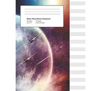 Blank Sheet Music Notebook: Spaceship Battle Standard Manuscript Paper