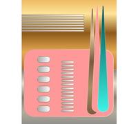 Blank Sketchbook for Artists - Large Format 8.5 x 11 Sketch Notebook with Bold Geometric Cover in Pink Gold and Teal: 120 Blank Pages | Mid-Century ... | Perfect for Pencils, Pens and Light Markers