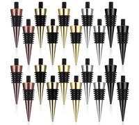 Blank Small Bottle Stopper Stainless Steel Bottle Stopper with Threaded Post Metal Wine Stopper Insert Set Hardware for Wine Party Wood Turning DIY Handmade Project, 8 x 1.25 Thread Size