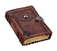 Blank Spell Book of Shadows Journal Spell Book Prayer Pagan Witchcraft Supplies Wiccan Notebook Handmade Deckle Paper Grimoire Vintage Journal Leather Sketchbook, Drawing Journal 8x6 Inches