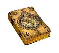 Blank Spell Book of Shadows Journal Witchcraft Supplies Witch Spell for Men & Women 200 Pages with Lock Clasp Vintage Handmade Deckle Edge Paper, Leather Sketchbook, Drawing Journal, Leather Journal,