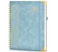 Blank Spiral Notebook Journal 8.5” x 11”, A4 Large Hardcover Sketch Book for Women Men, 100 GSM Blank Paper Drawing Notebook, Spiral Bound Sketchbook for Sketching School Work Note Taking, Blue