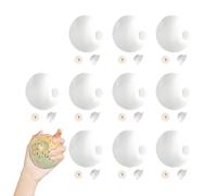Blank Squishy Maker Kit | 10pc Milky Skins Vacuum Stress Ball Toys | DIYs Squishy Making Kit Squeeze Toys with Lid, Glue | Round Sand Ball Sensory Stress Relief Toys for Kids & Adults