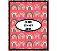 Blank Sticker Book: Blank Sticker Album For Collecting Stickers Gift For Kids Adults Collectors, Empty Sticker Book To Add Your Own Stickers, Collection Book - Cute Patterned Cover