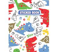 Blank Sticker Book: Dinosaur Pattern Cover Blank Sticker Collecting Album Book For Boys Girls and Kids