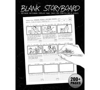 Blank Storyboard: Notebook Sketchbook Template Panel Pages for Storytelling & Layouts: 200+ Pages with 9x9 Story Board Frames on 8.5"x11" Book (Professional Storyboard Notebooks)