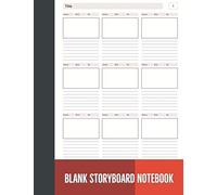 Blank Storyboard Notebook: Storyboard Sketchbook Paper Template Panel Pages for Storytelling, Filmmakers, Advertisers, Animators, and More. Size 8.5 x ... (Volume 8) (Blank Storyboard Notebook 9x9)