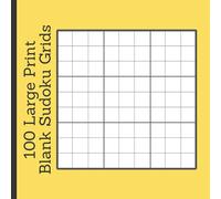 Blank Sudoku Grids: 100 Large Print 9x9 Sudoku Puzzle Grids (1 per page front and back) | 8.5" x 8.5" Sudoku Notepad