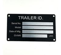 Blank Trailer VIN ID Plate Data TAG Serial Model Number Identification New