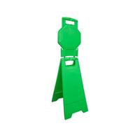Blank Warning Floor Sign | 100CM Green Caution Warning Board | Customizable Double-Sided Floor Sign | Freestanding Foldable Safety Sign for Commercial Use, Restaurants, Hotels, Offices - Set of 1
