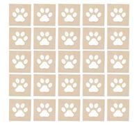 Blank Wood Paw Print Craft Shape 30pcs for Painting and Decorating | Unfinished Wooden Piece, Smooth Rounded Edges, Classroom and Workshop Use, and Handcraft Lovers