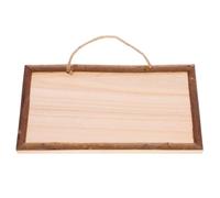 Blank Wood Plaque Sign for Storefront DIY Crafts with Hanging Rope | Wood Material, Minimalist Style, Easy to Install, Sleek Square Design, Suitable for Storefront Display