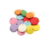 Blank Wood Slices, Pieces,20-30Pcs 15/20mm Multicolor Hanging Hole Natural Round Chips for Jewelry Making Charms DIY Earrings Accessories(Mixed,20mm 20Pcs)