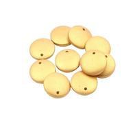 Blank Wood Slices, Pieces,20-30Pcs 15/20mm Multicolor Hanging Hole Natural Round Chips for Jewelry Making Charms DIY Earrings Accessories(Gold,20mm 20Pcs)