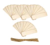 Blank Wooden Bookmarks for Craft Christmas Season Hanging Tags | Wood Surface with String, Rounded Edges and Hole, for Readers, Classrooms and Gift Makers