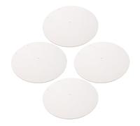 Blank Wooden Clock for Craft Projects 4pcs Face Round Unfinished Dial | Brown Finish, Natural Wood Grain, Smooth Surface, Suitable for Acrylic Paint and Movement