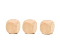 Blank Wooden Dice 2 Inch Unfinished Square Blocks Blank 6 Sided Wood Cubes with Rounded Corners for Building Blocks DIY Craft Projects Party Supplies Educational Learning Tools (3)