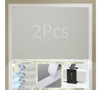 Blankendon Cellular Shades No Tools Blackout Honeycomb Blinds No Drill Custom Cut to Size Telescopic Track Window Cellular Blinds Tin Gray,2 Pcs 39" W(27"-39") x 64" H