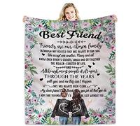 Blanket 80" X 60" - Best Friend Birthday Gift for Women - Unique Friendship Throw for Dear Friends, BFF, Besite, Thoughtful Besties Ideas