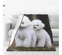 Blanket And Throws Bichon Frise Flannel Throws Super Soft Throw Blanket Fluffy Blankets For Bed For Camping Bedroom Room 125X150Cm