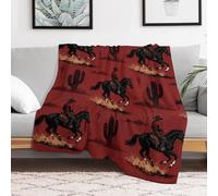 Blanket And Throws Cowboy Riding Horse Flannel Throws Super Soft Blankets For Bed Warm Blankets For Room Sleepovers Sofa Beds M