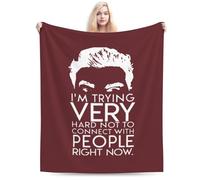 Blanket And Throws I'M Trying Very Hard Not To Connect With People Right Now Throw Blanket Super Soft Blankets Perfect For Home Blankets For Bed Camping For Sofa Beds Sleepovers S