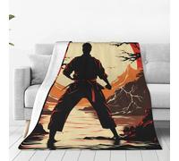 Blanket And Throws Karate Menm Flannel Throws Super Soft Throw Blanket Perfect For Home Blankets For Room Bedroom Camping 125X150Cm